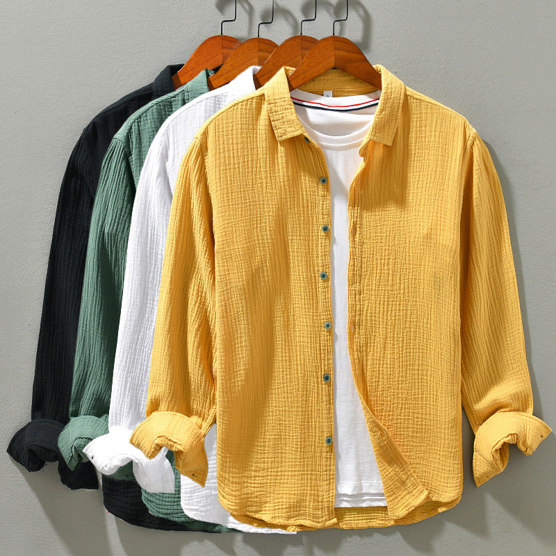 Sommerhemd für Herren - Luftiges bügelfreies Hemd mit Kurzarm