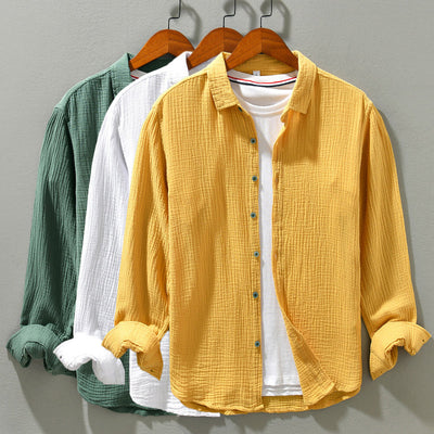 Sommerhemd für Herren - Luftiges bügelfreies Hemd mit Kurzarm