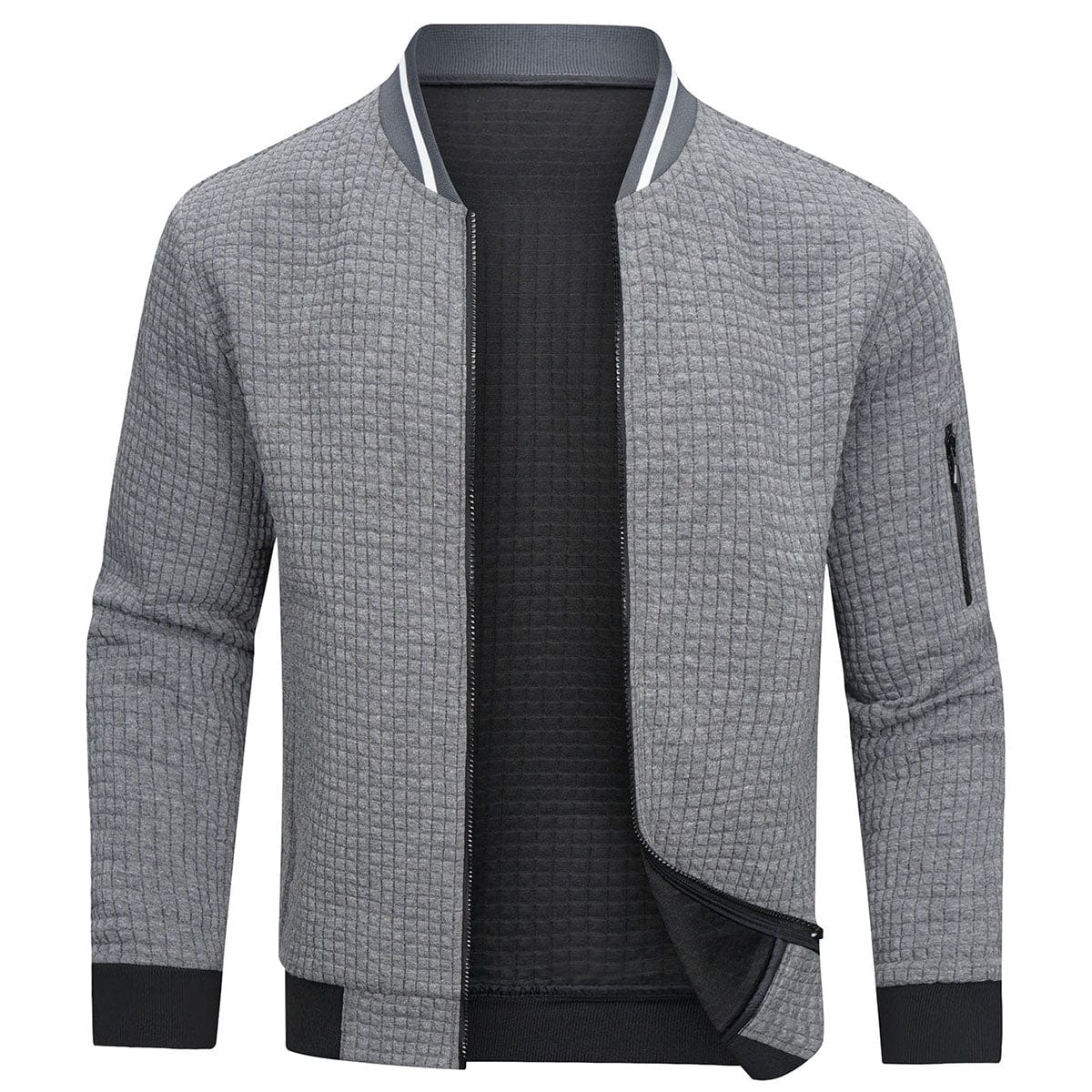 Herren-Cardigan | Langarm | Freizeitkleidung | Reißverschluss-Cardigan | Herrenbekleidung