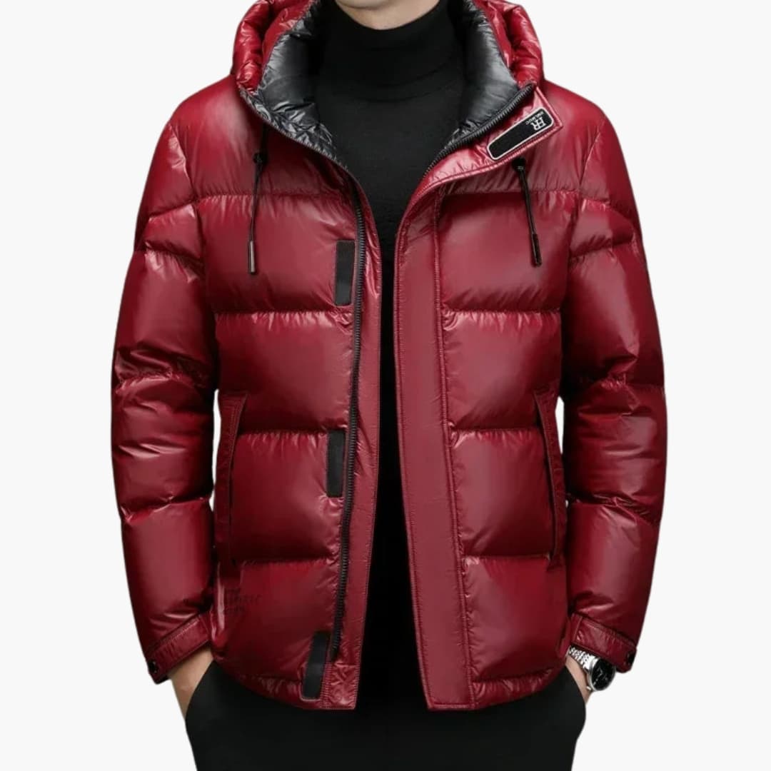 Herren Daunenjacke mit Kapuze