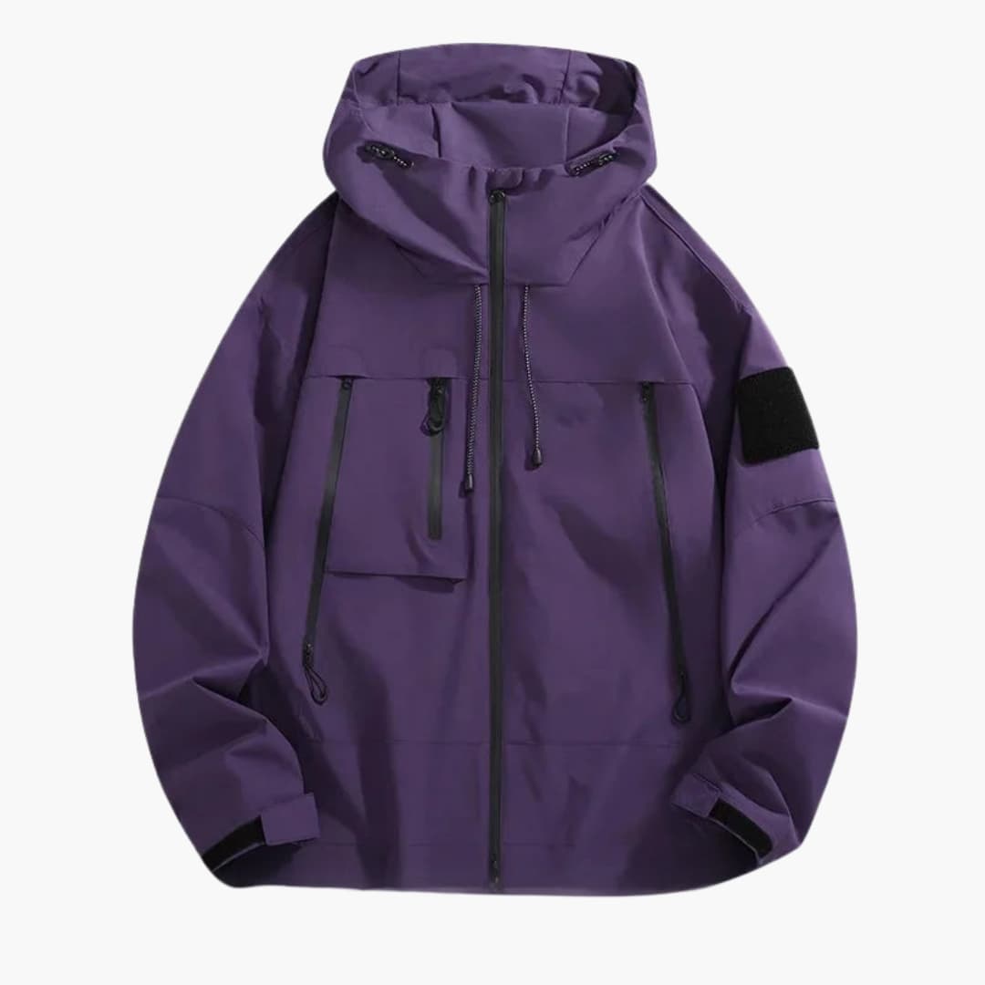 Herren Softshelljacke mit Kapuze und Reißverschlusstaschen