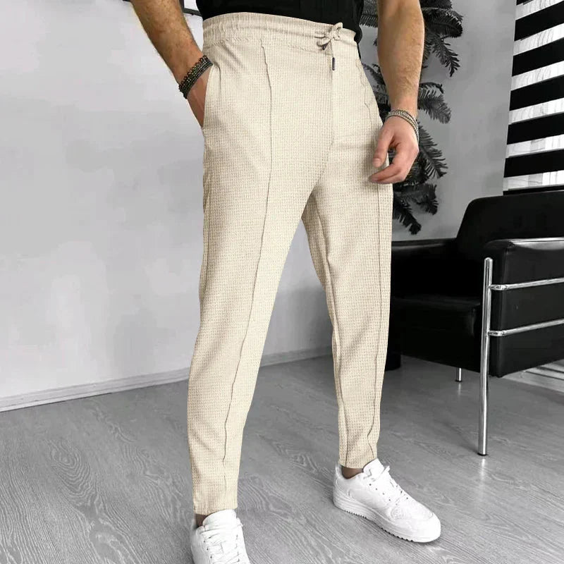 Herrenhosen - Lässige elastische Taille Stretch Slim Fit Sweatpants