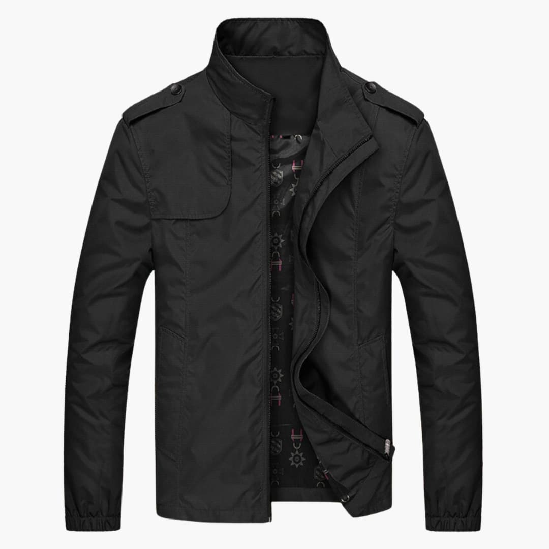 Herrenjacke mit Reißverschluss und langen Ärmeln
