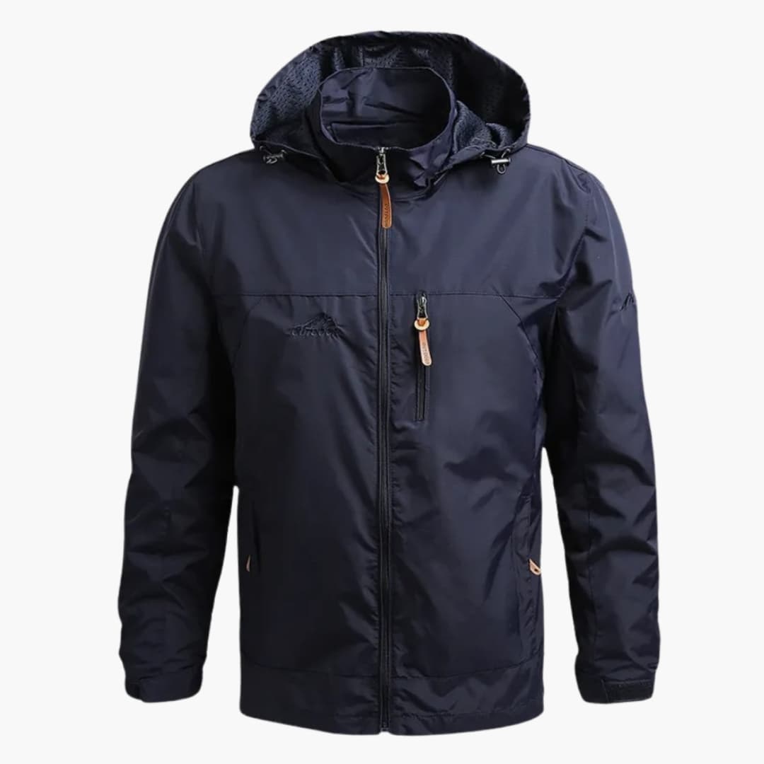 Herrenjacke mit Kapuze und Reißverschluss für Herrenmode