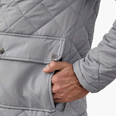 Herrenjacke mit Steppung und Druckknopfverschluss
