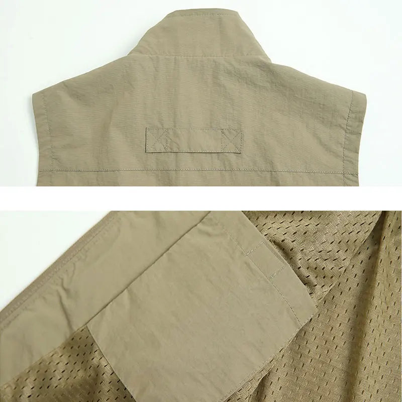 Sommer Jagd- und Anglerweste | Leicht Multifunktionsweste mit Taschen Für Herren | Sommerweste