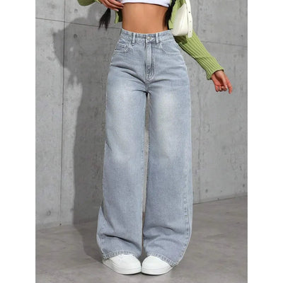 Andrea | Moderne Hohe Taille Baggy Jeans