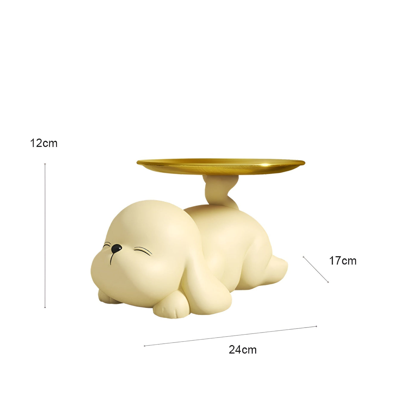 Dekorativer Hundenapfhalter mit Tablett