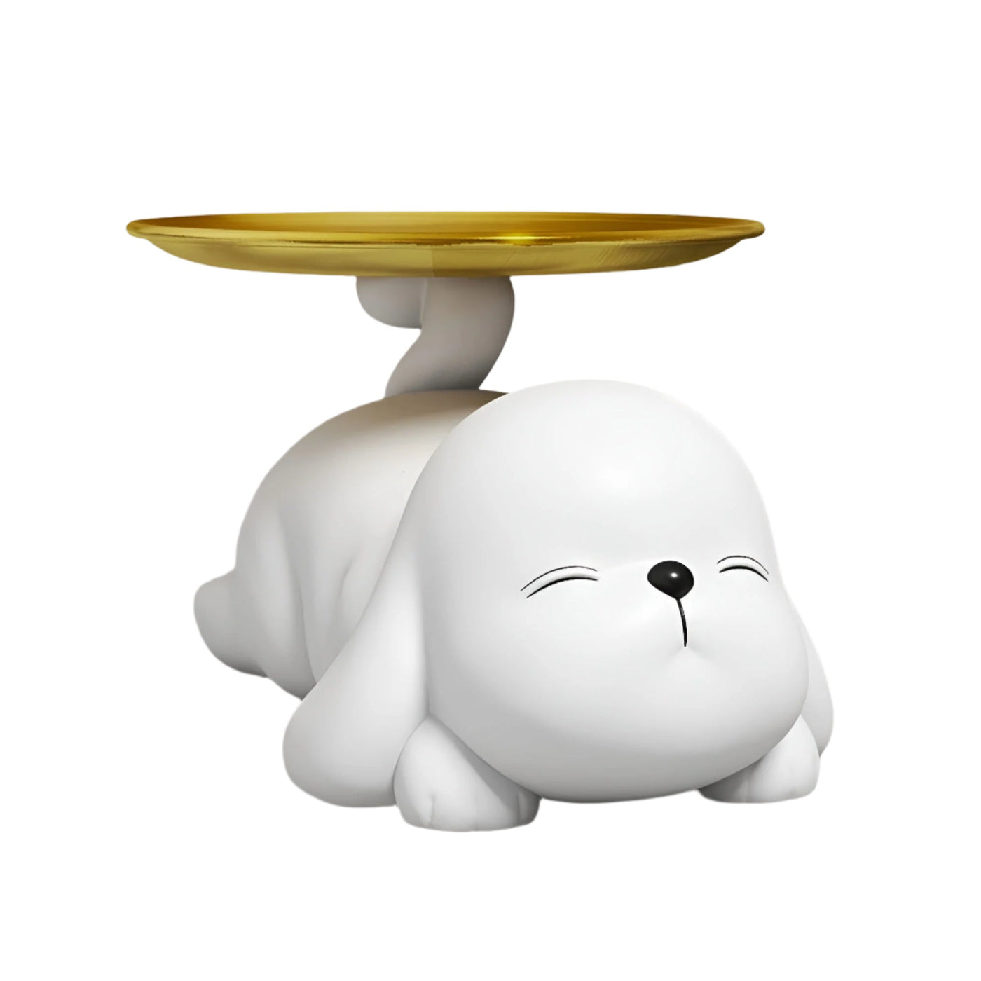 Dekorativer Hundenapfhalter mit Tablett