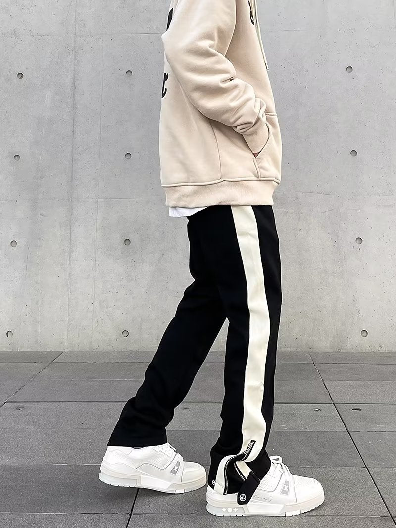 Hose mit geradem Bein – Kordelzug – Baumwolle – Retro-Trainingshose – Herrenhose