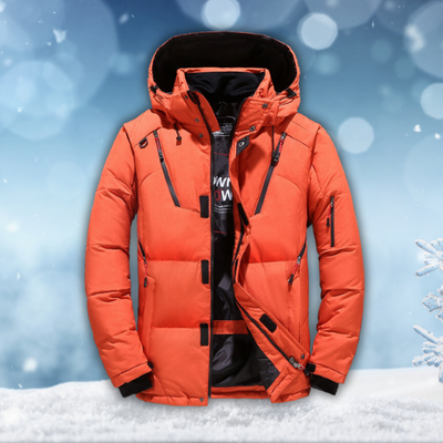 Gesteppte Kapuzen-Pufferjacke für Männer
