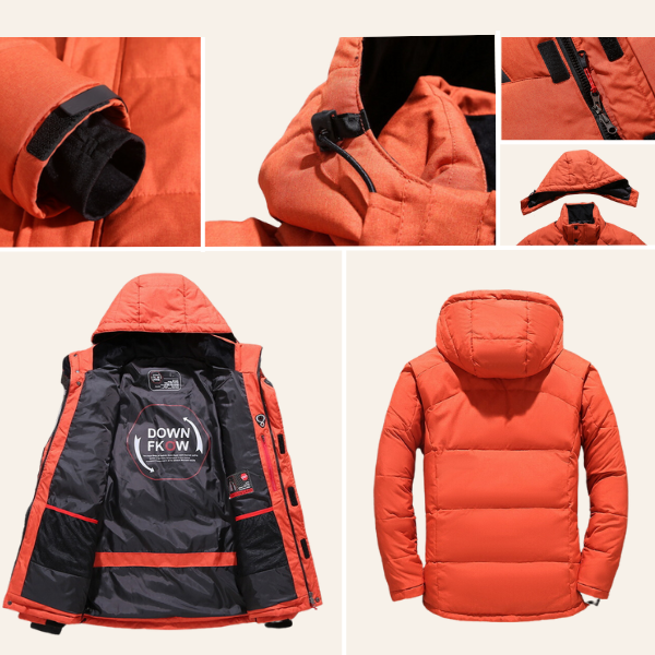 Gesteppte Kapuzen-Pufferjacke für Männer