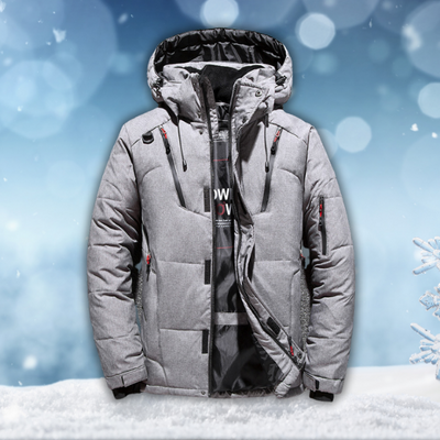 Gesteppte Kapuzen-Pufferjacke für Männer