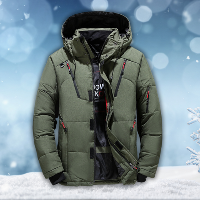 Gesteppte Kapuzen-Pufferjacke für Männer