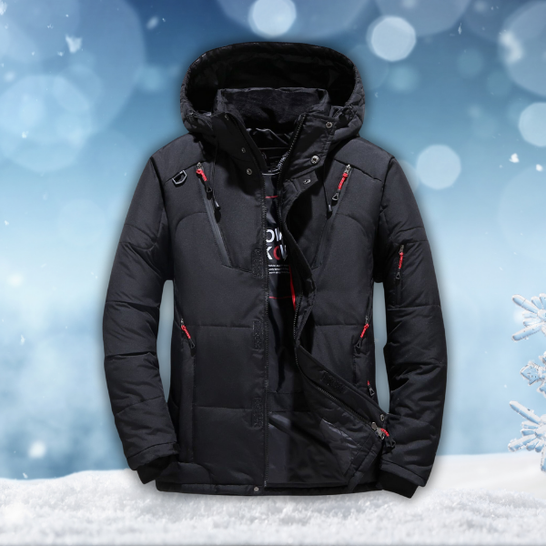 Gesteppte Kapuzen-Pufferjacke für Männer