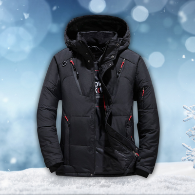 Gesteppte Kapuzen-Pufferjacke für Männer