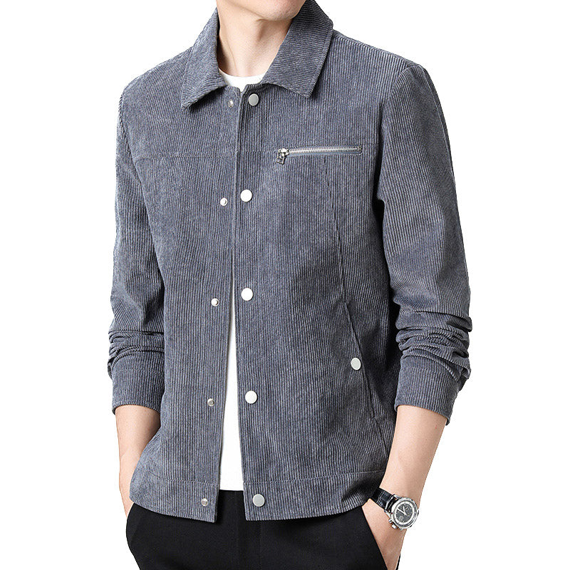 Hochwertige Herren-Übergangsjacke aus klassischem Samt