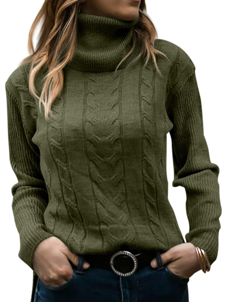 Warmer Rollkragen-Pullover für Damen