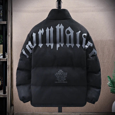 Gothic-Grafik-Winterpuffermantel für Männer