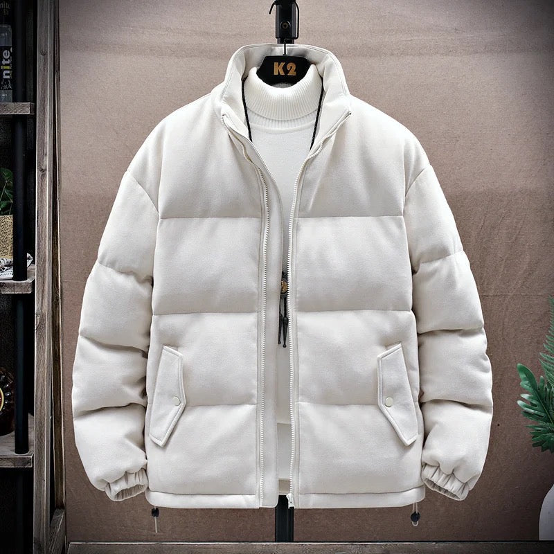 Gothic-Grafik-Winterpuffermantel für Männer