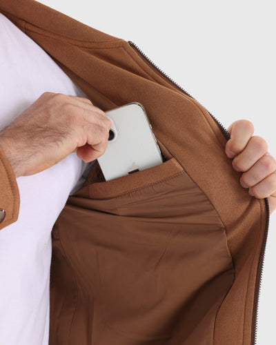 Leon | Zeitlose Suede-Bomberjacke