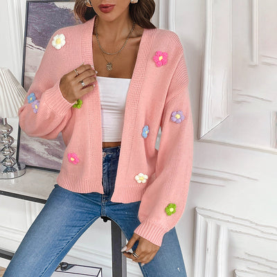 Bersha Flower Sommerweste | 3D Floral bestickte Damen Sommerweste