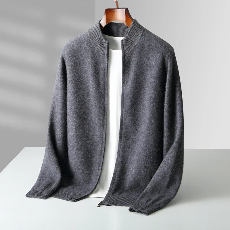 Herren Luxus Kaschmir Strickjacke in Premium Qualität