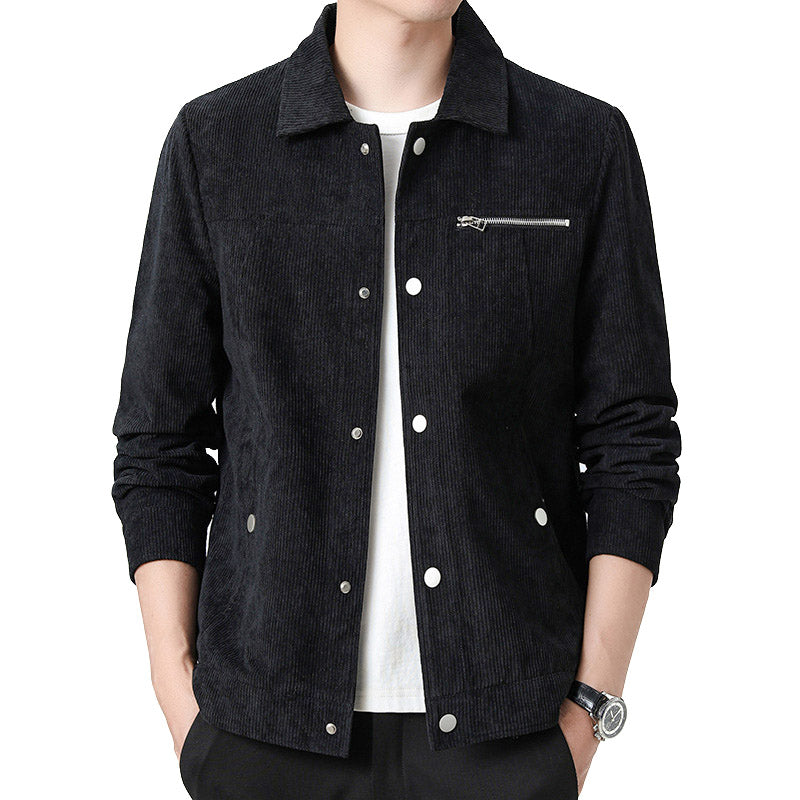 Hochwertige Herren-Übergangsjacke aus klassischem Samt