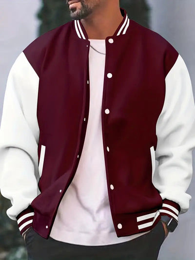 Stylische Baseballjacke mit Knopfleiste für Männer