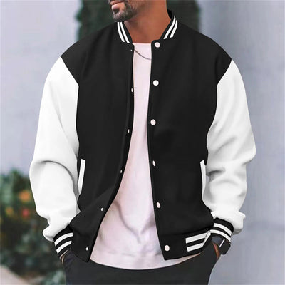 Stylische Baseballjacke mit Knopfleiste für Männer