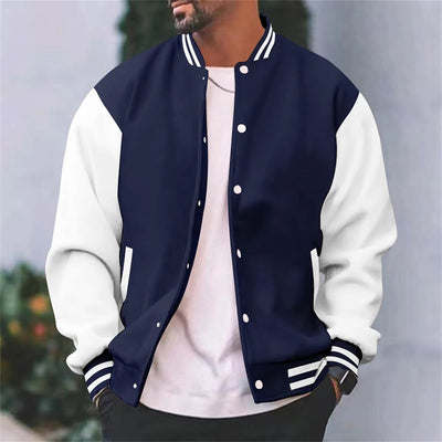 Stylische Baseballjacke mit Knopfleiste für Männer