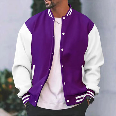 Stylische Baseballjacke mit Knopfleiste für Männer