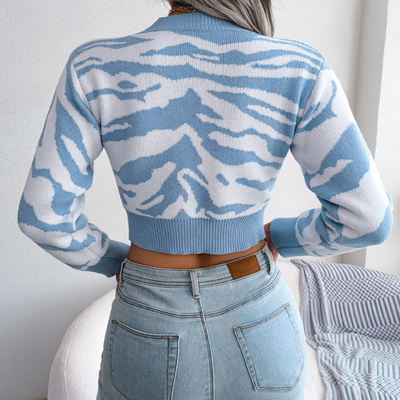 Cropped Pullover | Modernes Muster | Trendiger Schnitt