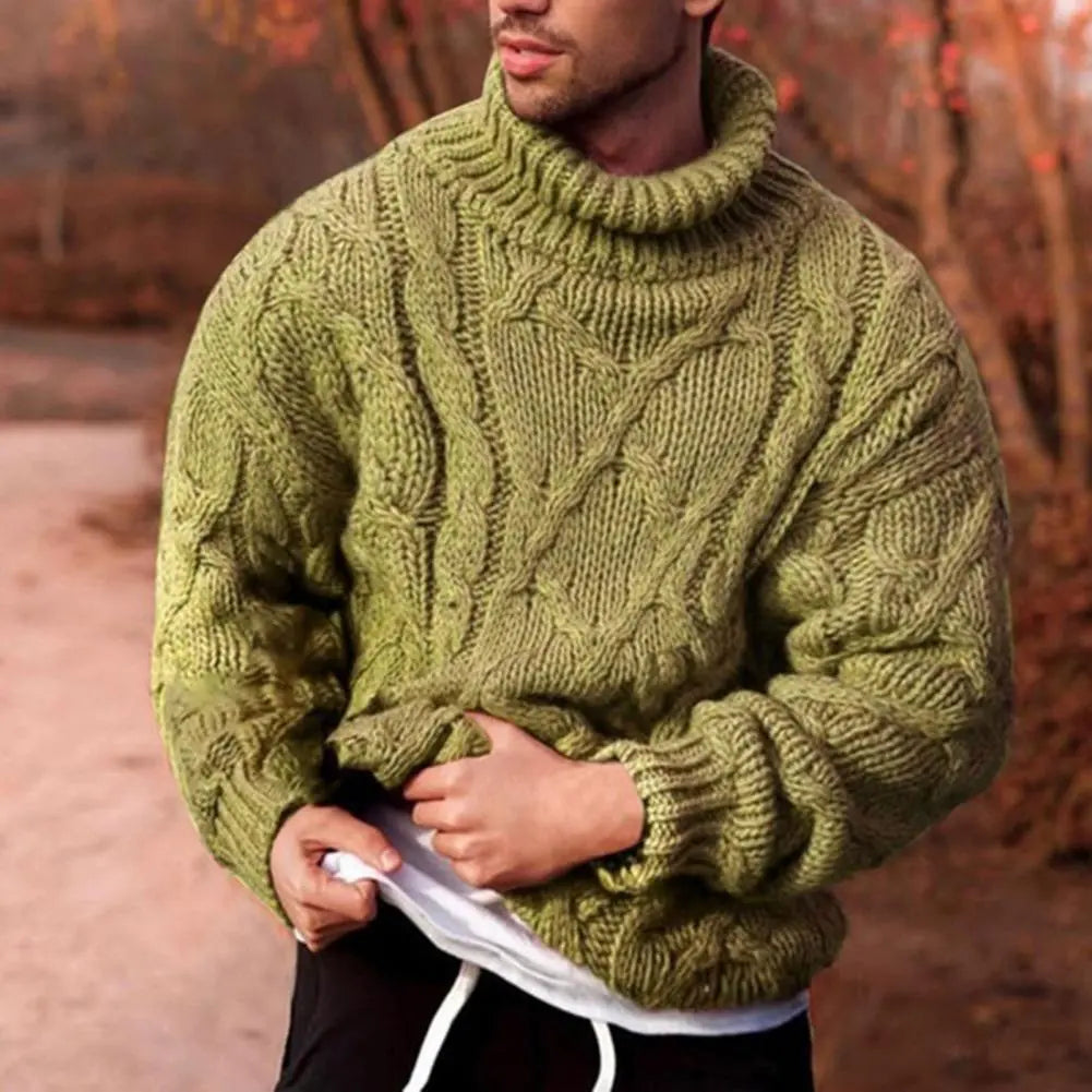 Klassischer Zopfstrickpullover für Herren