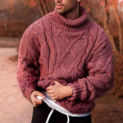 Klassischer Zopfstrickpullover für Herren