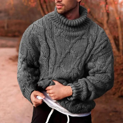 Klassischer Zopfstrickpullover für Herren