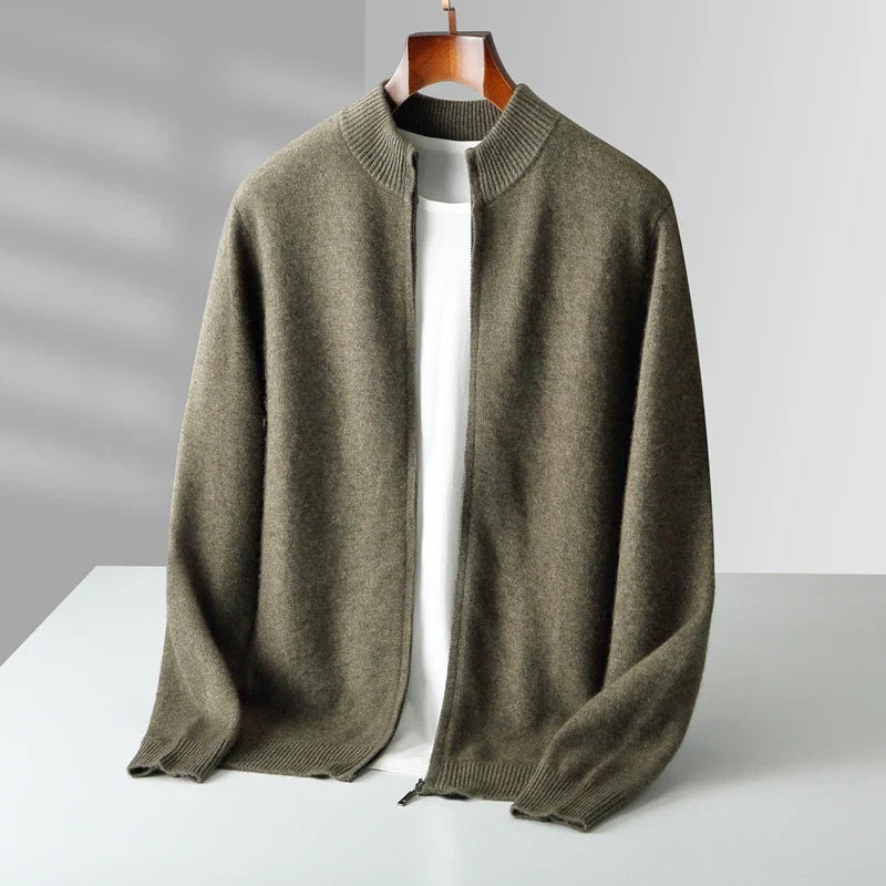 Herren Luxus Kaschmir Strickjacke in Premium Qualität