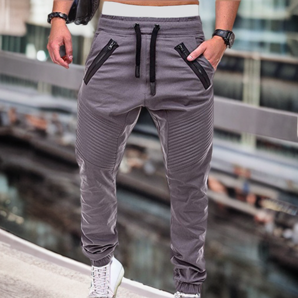 Jogger - Elastische Jogginghose mit Kordelzug und Taschen für Männer