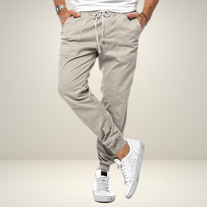 Jogger - Taschen - Elastischer Bund - Herrenhosen - Kordelzughosen