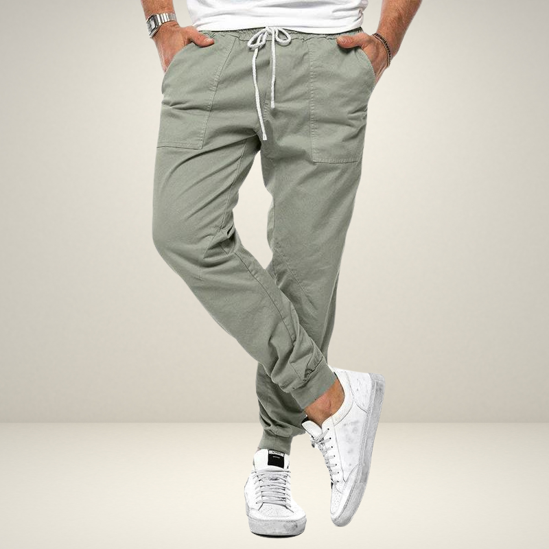 Jogger - Taschen - Elastischer Bund - Herrenhosen - Kordelzughosen