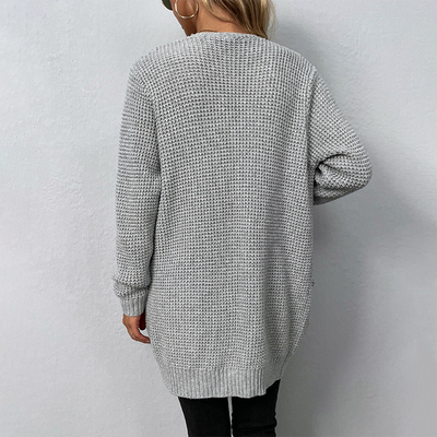 Elegante lange Strickjacke für Damen