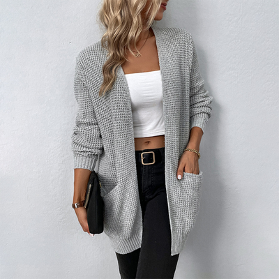 Elegante lange Strickjacke für Damen