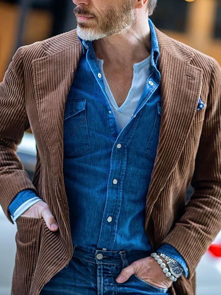 Retro Cord-Blazer für Männer in zeitlosem Design