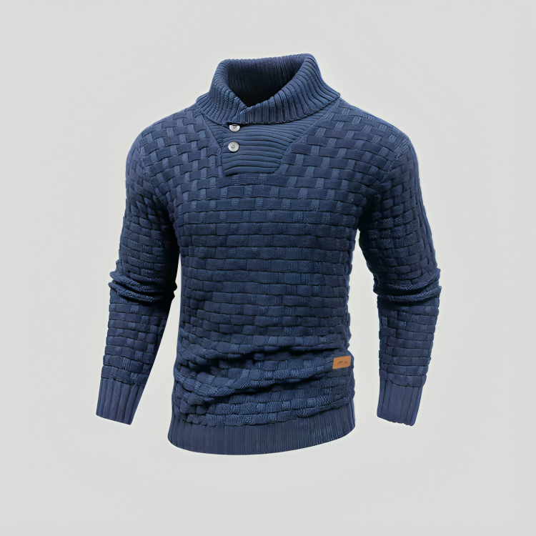 Strickpullover mit Stehkragen für Männer