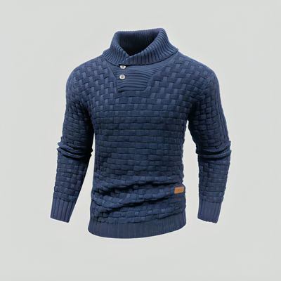 Strickpullover mit Stehkragen für Männer