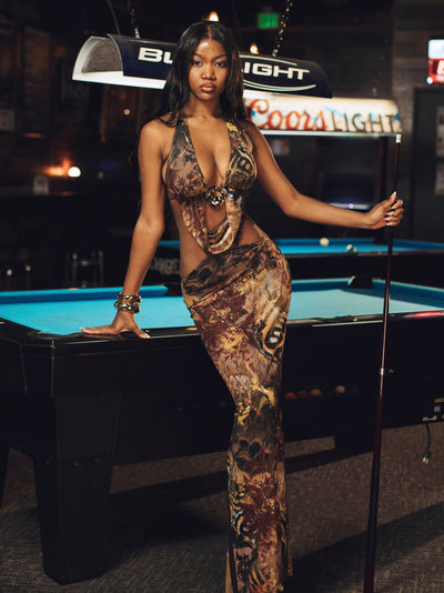 Kelli - Boho Rückenfreies Maxikleid