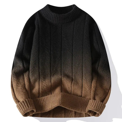 Herren Ombre Strickpullover in Farbverlauf
