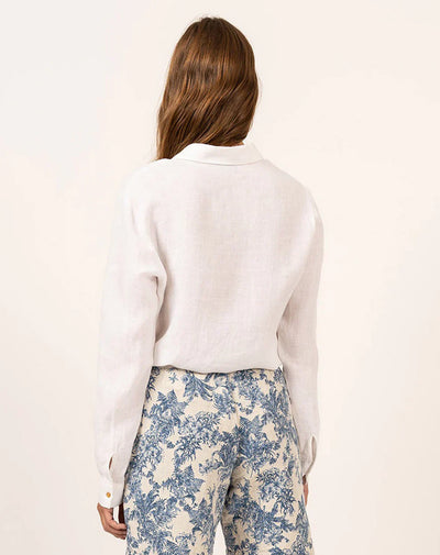 Bluse aus Leinen | Umlegekragen | Luftig & Zeitlos