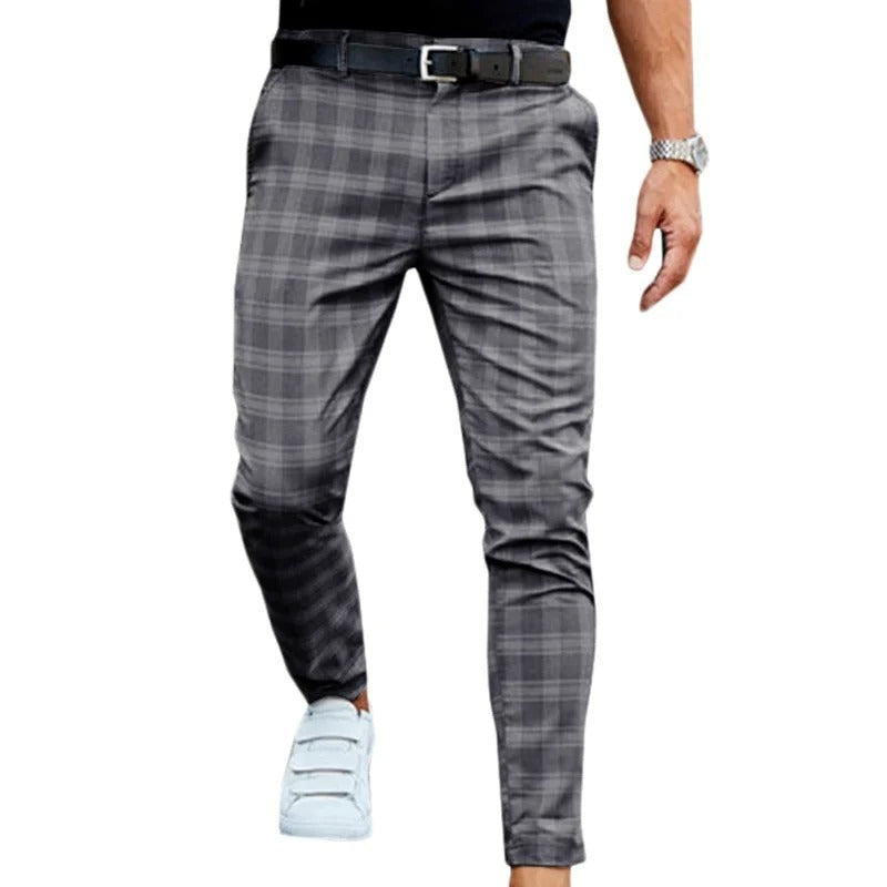 Karo-Hosen | Slim-Fit | Stretch | Herren   Mode-Hosen | Herren-Hosen