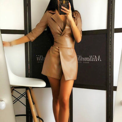 Kathrin | Caramel Chic Eleganter Romper Jumpsuit
